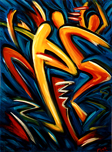 ''Dance & Rhythm I'' - 70 x 90 cm