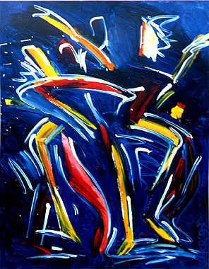 ''Dance & Rhythm II'' - 1997 - 70 x 90 cm